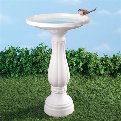 Bird baths for sale near me - Antique-Looking Solar Pedestal Bath. This top-selling, poly-resin bird bath is an outdoor must-have from Amazon. It comes with a solar-powered water fountain perfect for keeping birdies hydrated during warm, sunny months while protecting the environment. At only 4.5 pounds, this lightweight bird bath transports easily from the front yard to the ...